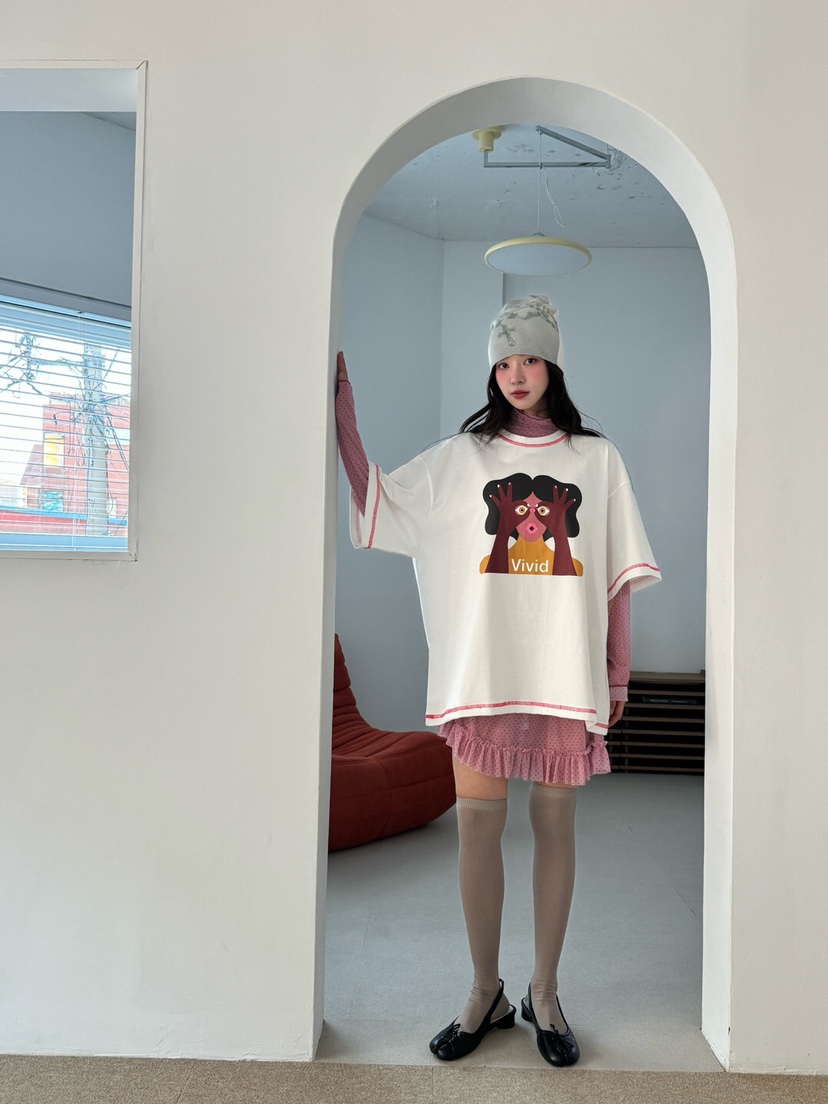 MAISONDEGLORY韓國直郵女士新款熱賣25春夏休閑推薦時尚T恤MAISON DE GLORYT恤