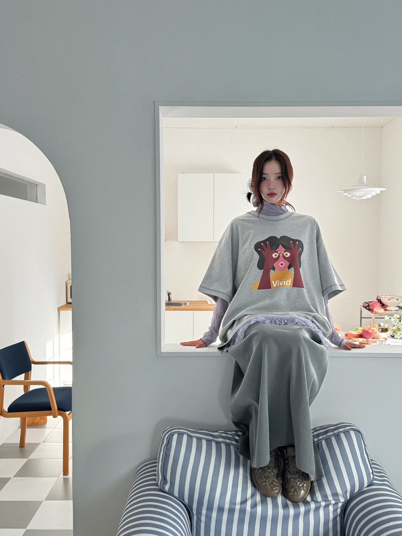 MAISONDEGLORY韓國直郵女士新款熱賣25春夏休閑推薦時尚T恤MAISON DE GLORYT恤