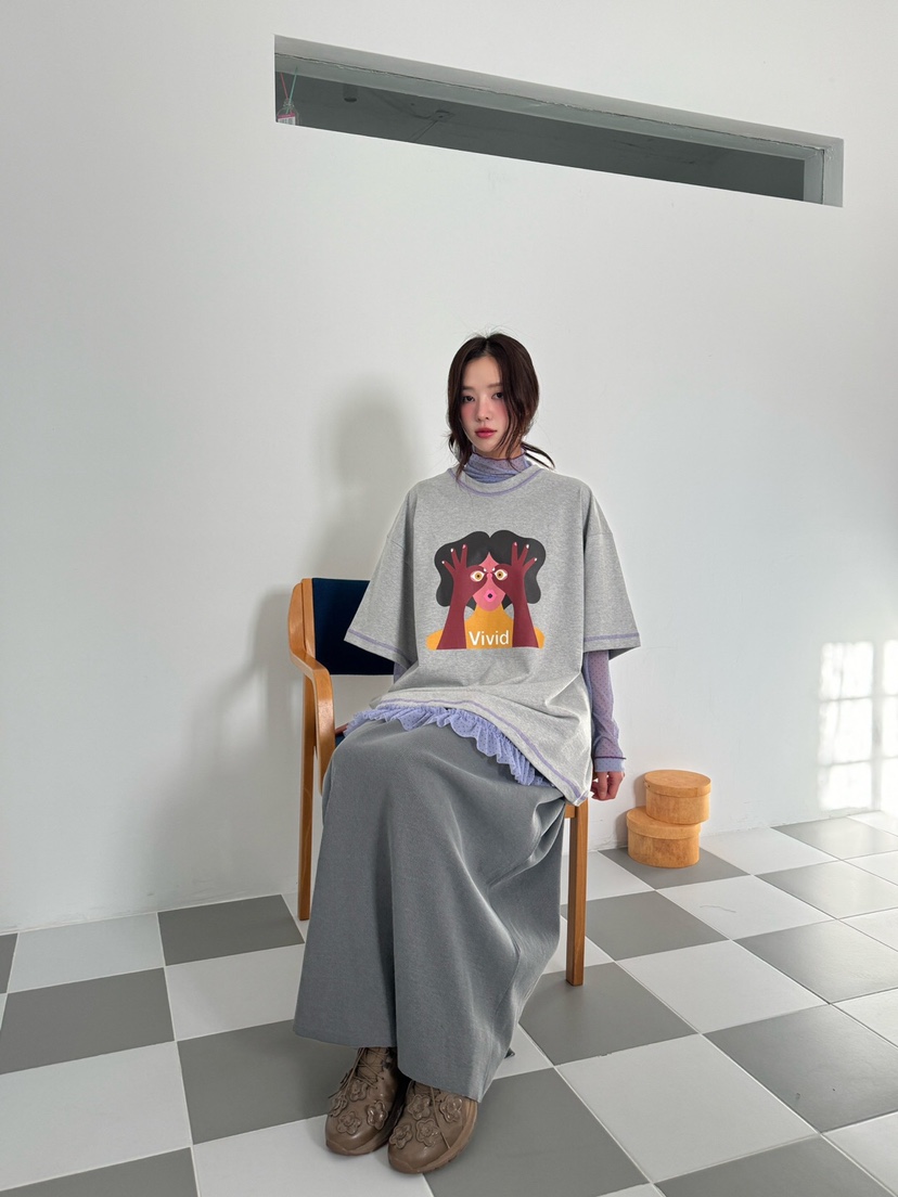 MAISONDEGLORY韓國直郵女士新款熱賣25春夏休閑推薦時尚T恤MAISON DE GLORYT恤