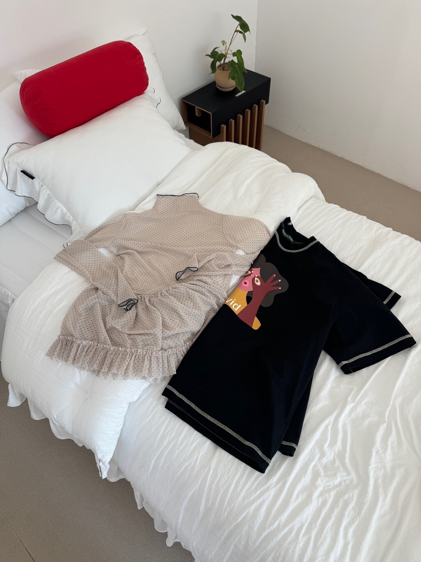 MAISONDEGLORY韓國直郵女士新款熱賣25春夏休閑推薦時尚T恤MAISON DE GLORYT恤