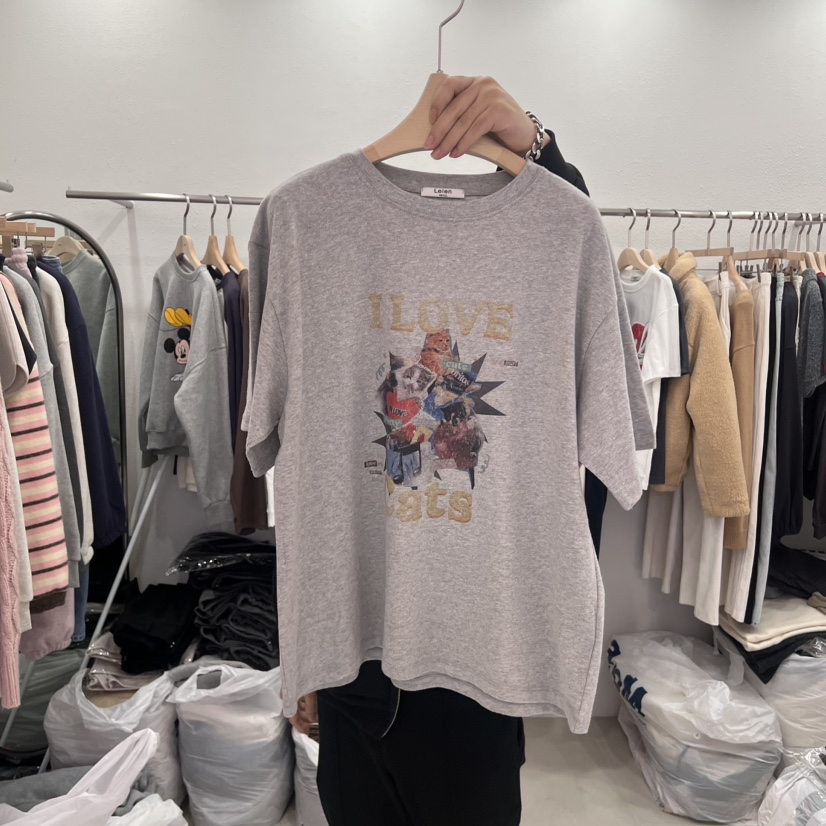 LELEN東大門代購女士新品推薦真品時尚熱賣休閑人氣T恤春款LELENT恤圖色2