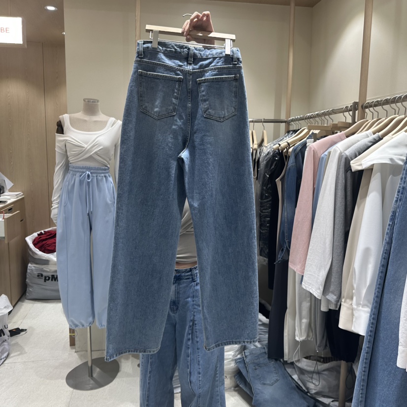 VINTAGE VIBE東大門代購女裝新款人氣職業牛仔褲直筒牛仔春款VINTAGE VIBE牛仔褲