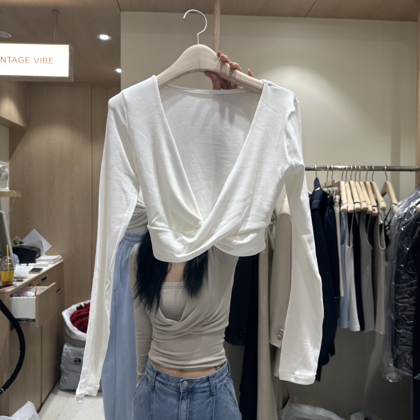VINTAGE VIBE東大門代購女裝新品職業25春夏時尚長袖T恤春款VINTAGE VIBE長袖T恤圖色3