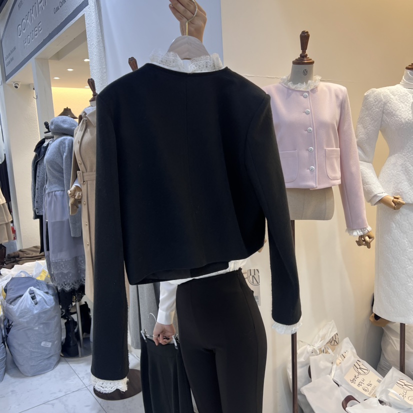 INNO韓國代購女士新品人氣熱賣休閑25春夏真品時尚夾克蕾絲INNO夾克