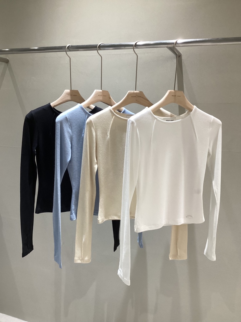 NEAR LEAP-P東大門實拍女裝新品推薦人氣職業真品長袖T恤NEAR LEAP長袖T恤圖色3左三色