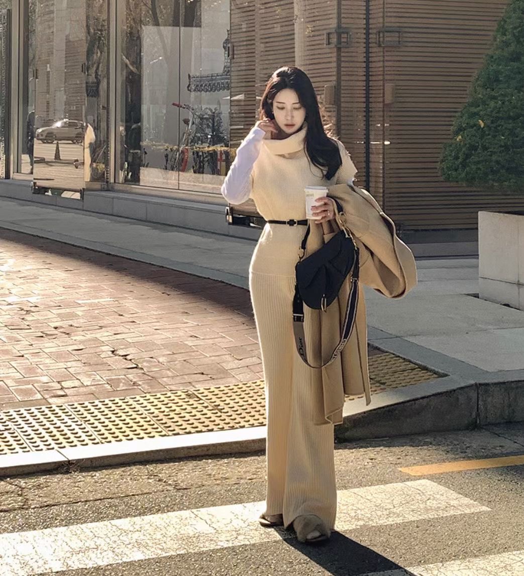 THEJUN韓國代購女士新品人氣時尚熱賣真品25春夏推薦套裝羊毛THEJUN套裝圖色3