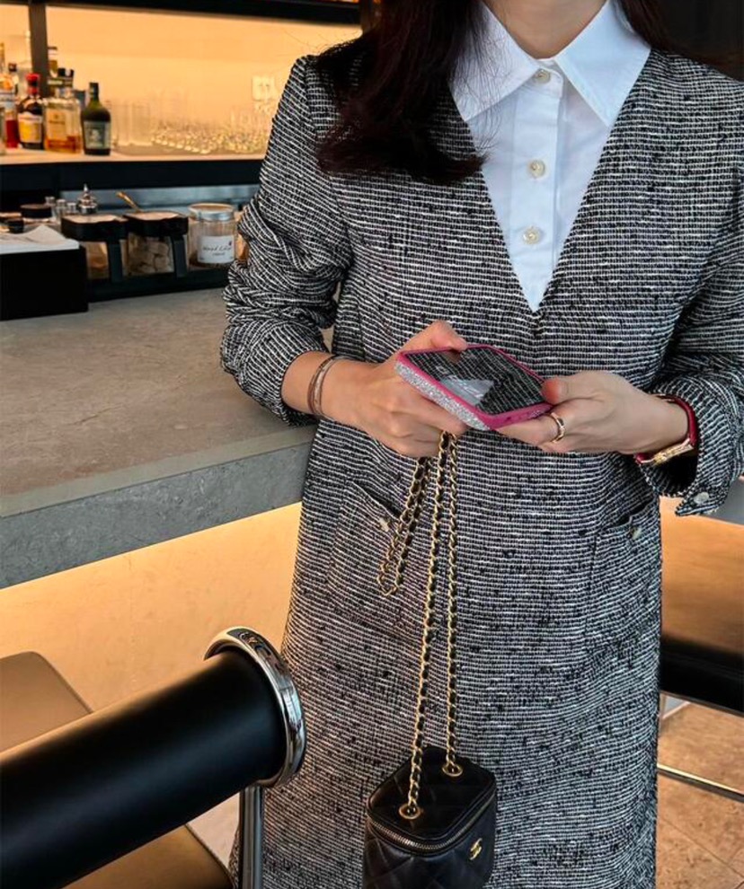 AWESOME-L韓國代購女士新款休閑熱賣真品時尚人氣連衣裙花呢AWESOME-L連衣裙