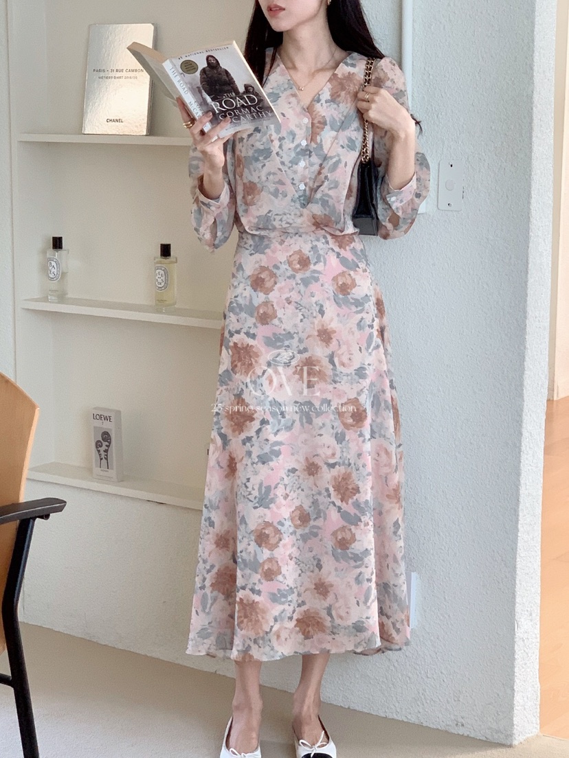 OVE東大門代購女士新款推薦25春夏休閑職業時尚熱賣人氣連衣裙OVE連衣裙