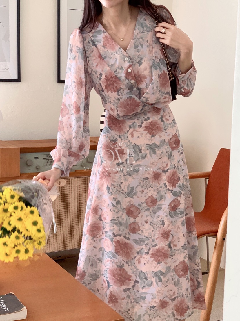 OVE東大門代購女士新款推薦25春夏休閑職業時尚熱賣人氣連衣裙OVE連衣裙