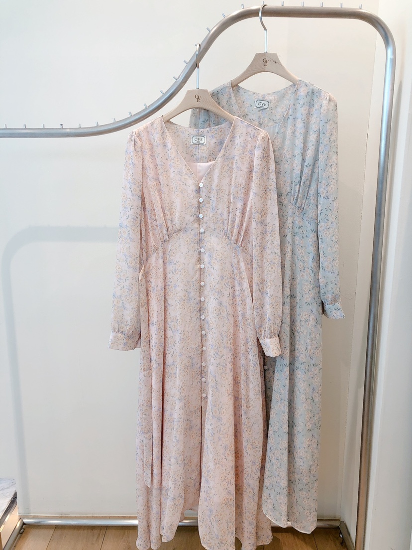 OVE東大門實拍女士新品真品休閑職業熱賣25春夏人氣時尚連衣裙OVE連衣裙