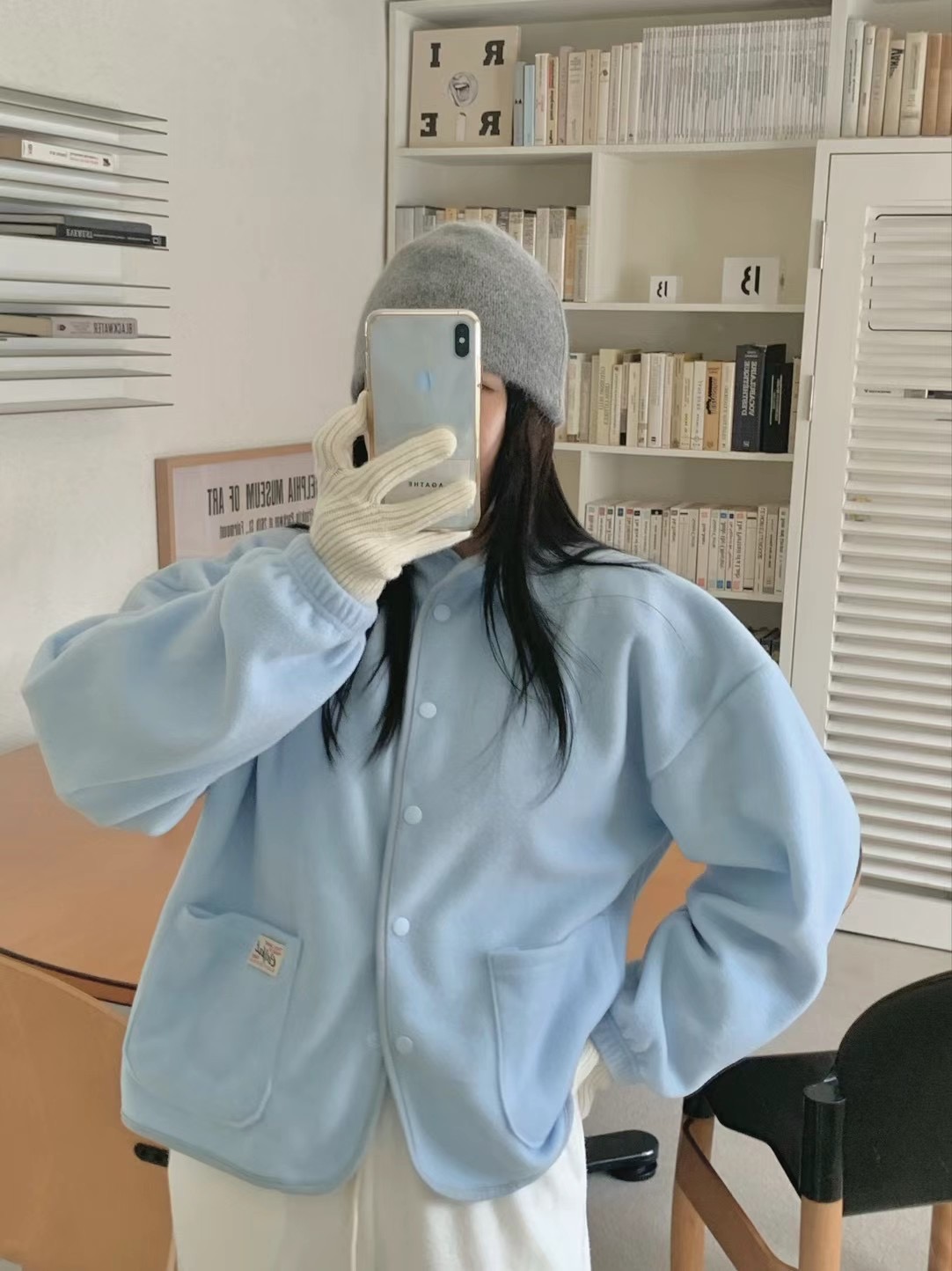 AGATHE東大門代購女裝新品人氣熱賣推薦時尚真品衛衣抓絨拉鏈AGATHE衛衣