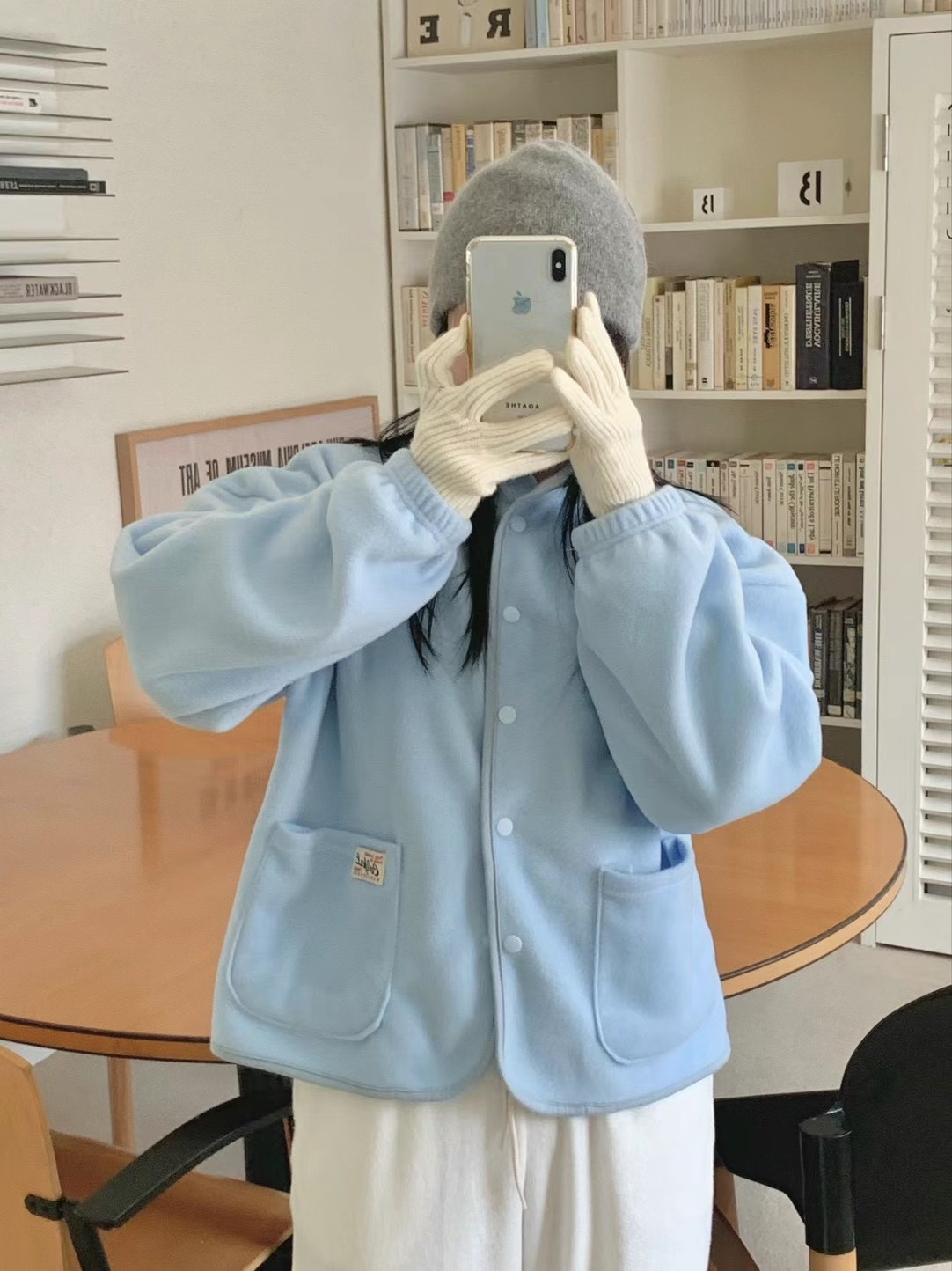 AGATHE東大門代購女裝新品人氣熱賣推薦時尚真品衛衣抓絨拉鏈AGATHE衛衣圖色2