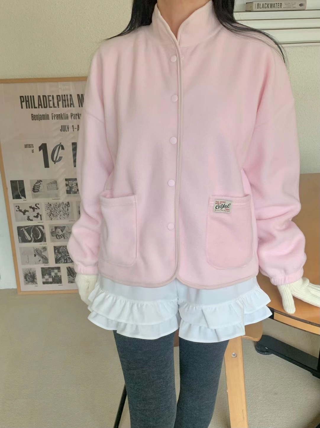 AGATHE東大門代購女裝新品人氣熱賣推薦時尚真品衛衣抓絨拉鏈AGATHE衛衣圖色3