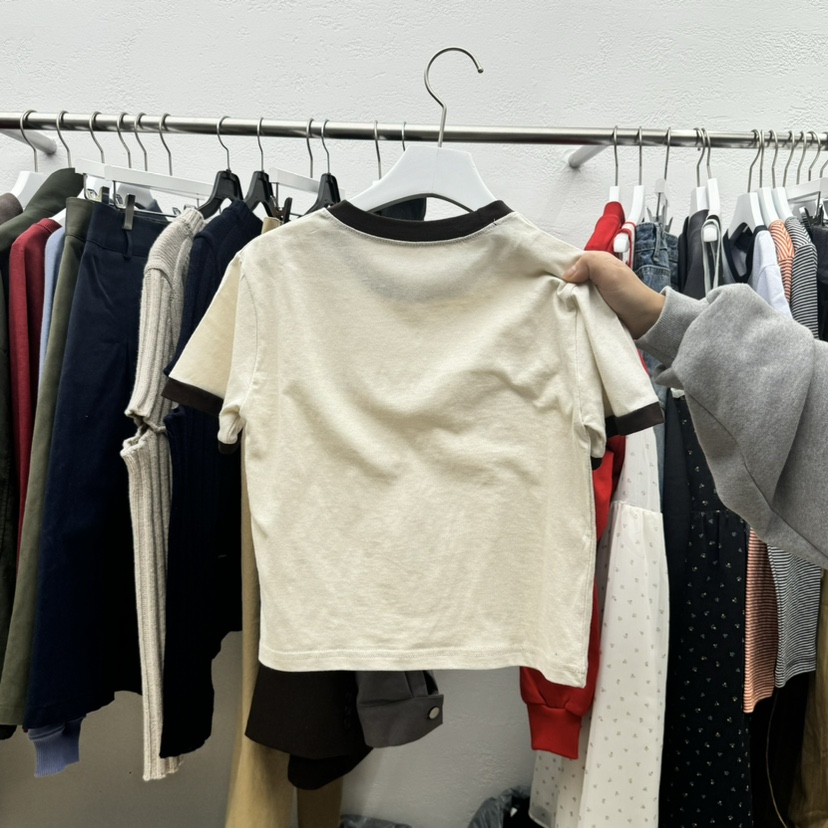 Lay oveR直郵韓國代購女裝新品時尚25春季人氣真品T恤春款E/E/ET恤