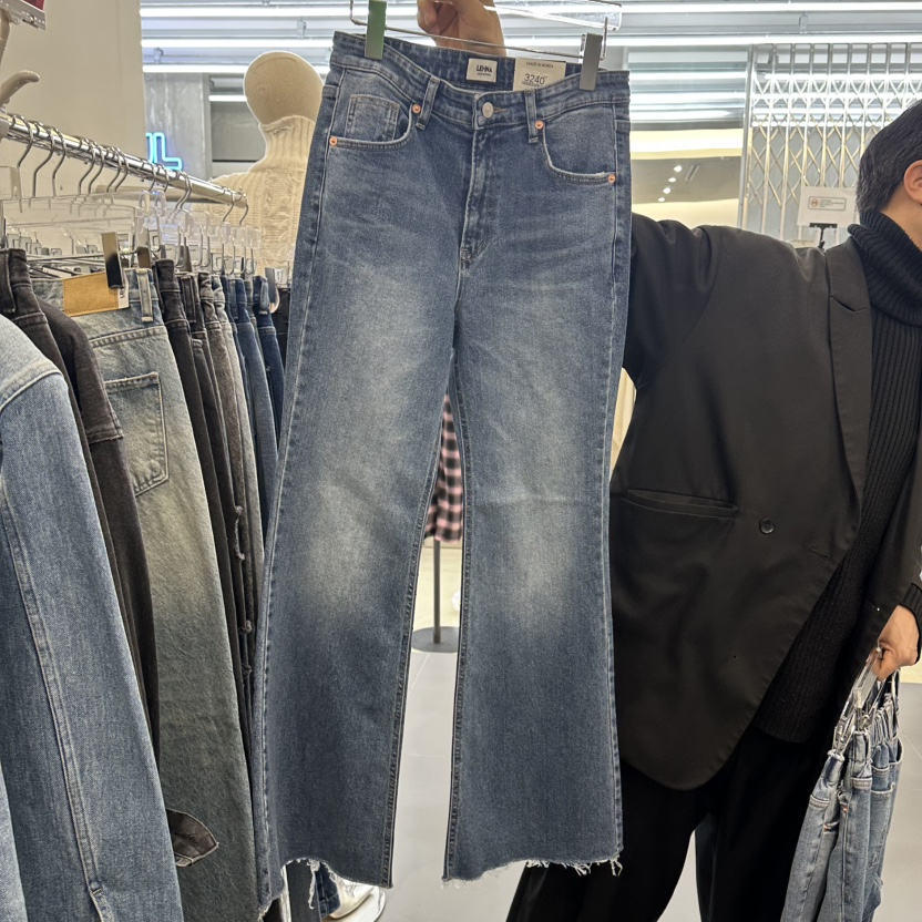 LEHNA直郵韓國代購女裝新款熱賣25春季真品時尚休閑牛仔褲春款LEHNA牛仔褲圖色1
