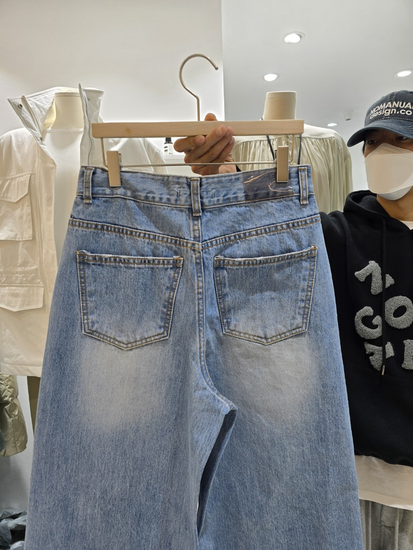 J SHOP直郵韓國代購女裝新品真品25春夏熱賣牛仔褲闊腿褲春款J_SHOP牛仔褲