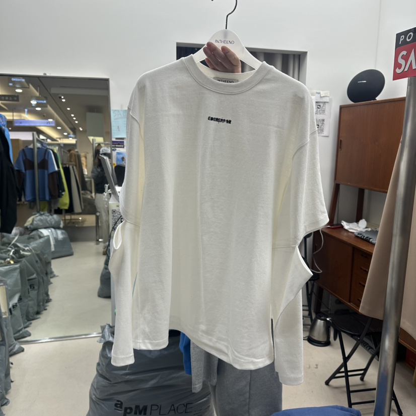 INTHEEND直郵韓國代購女裝新品時尚休閑25春夏職業長袖T恤春款INTHEEND長袖T恤圖色1