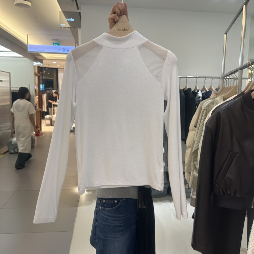 RENDER韓國直郵東大門實拍女裝新款25春夏人氣推薦熱賣長袖T恤RENDER長袖T恤圖色1