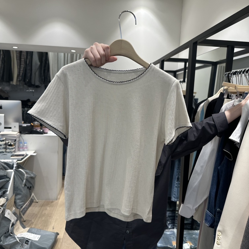 BRUNI/RICOTTA韓國直郵女裝新品人氣職業25春夏休閑T恤春款BRUNI/RICOTTAT恤圖色1