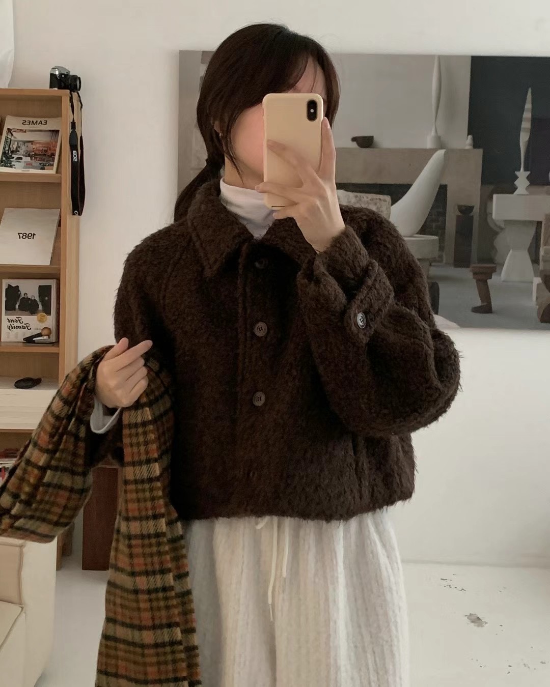 JUNO直郵韓國代購女裝新品25春夏25春季時尚人氣熱賣短款大衣JUNO短款大衣