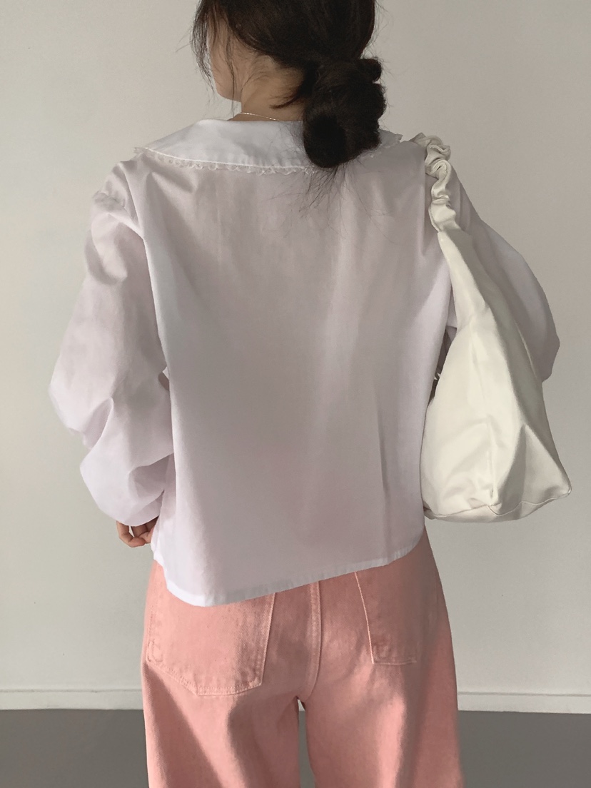 PLAYBUTTON-P韓國直郵女裝新品推薦職業休閑真品襯衫蕾絲衫PLAYBUTTON襯衫/蕾絲衫