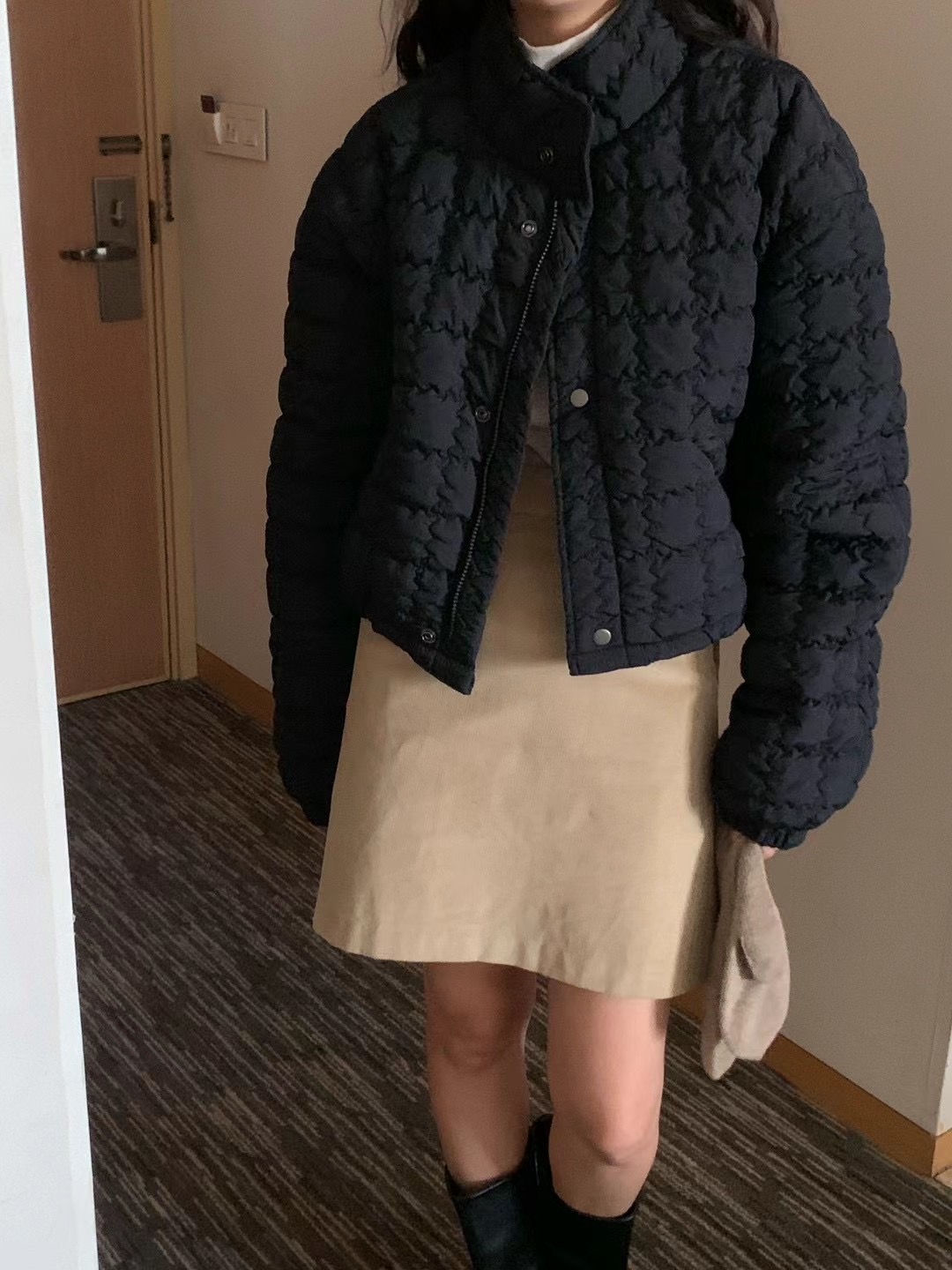 COMMA-콤마-T東大門代購女裝新款人氣休閑真品熱賣短款棉服COMMA短款棉服