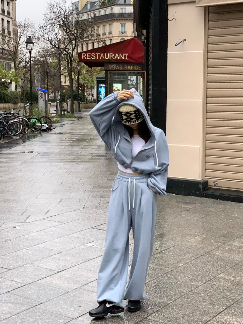 REVE CITE-L韓國代購女士新款推薦休閑休閑褲工裝褲口袋褶皺REVE CITE休閑褲