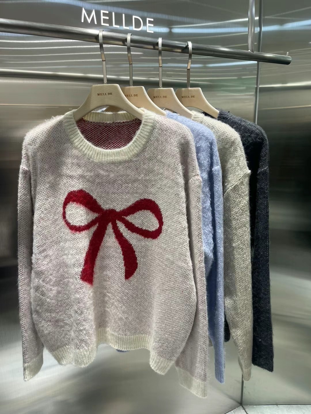 MELLDE東大門代購女裝新品時尚推薦休閑熱賣25春夏職業毛衣MELLDE毛衣
