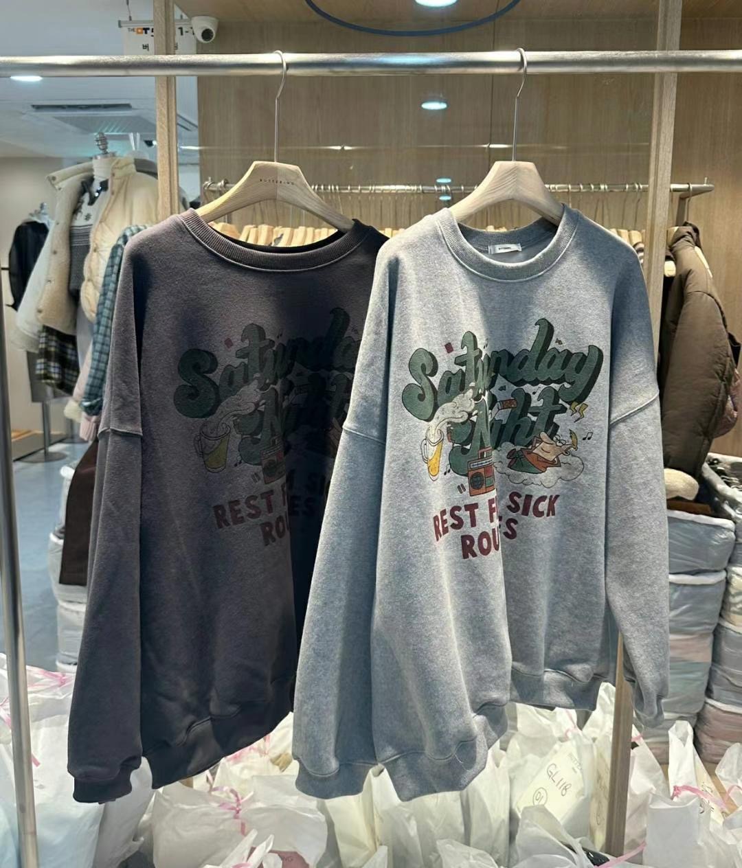 BUTTERING東大門直郵女士新品人氣職業25春夏熱賣推薦真品衛衣ARLOW衛衣圖色2左二色