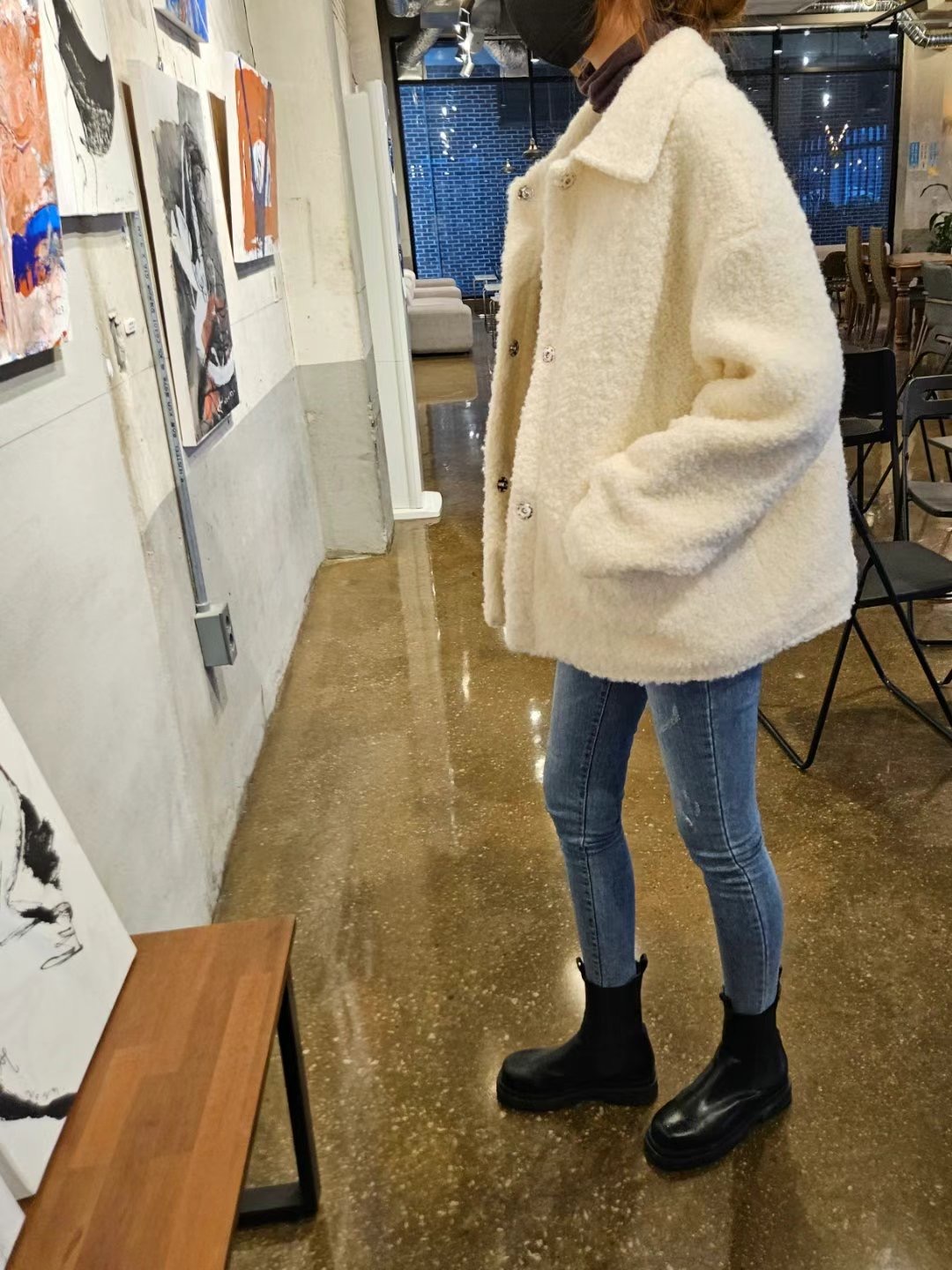 MARID直郵韓國代購女裝新品職業休閑熱賣真品人氣25春季夾克羊毛WITHMOON夾克