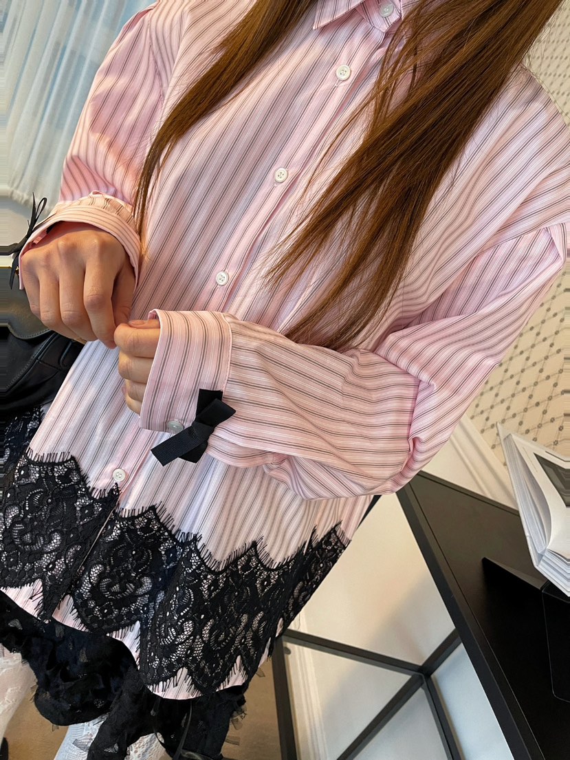 BOUTIQUE-L韓國直郵女裝新品推薦25春季25春夏真品襯衫蕾絲衫BOUTIQUE-L襯衫/蕾絲衫