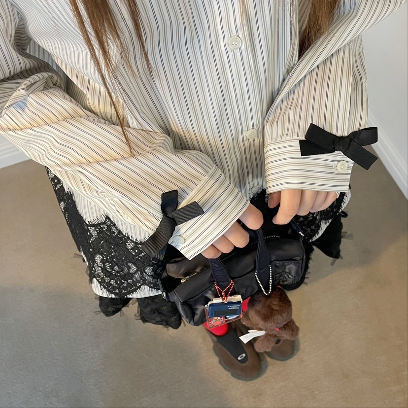 BOUTIQUE-L韓國直郵女裝新品推薦25春季25春夏真品襯衫蕾絲衫BOUTIQUE-L襯衫/蕾絲衫