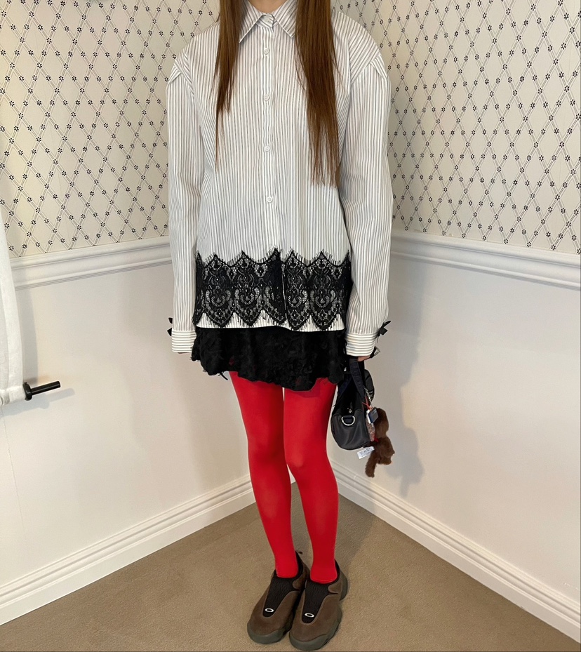 BOUTIQUE-L韓國直郵女裝新品推薦25春季25春夏真品襯衫蕾絲衫BOUTIQUE-L襯衫/蕾絲衫