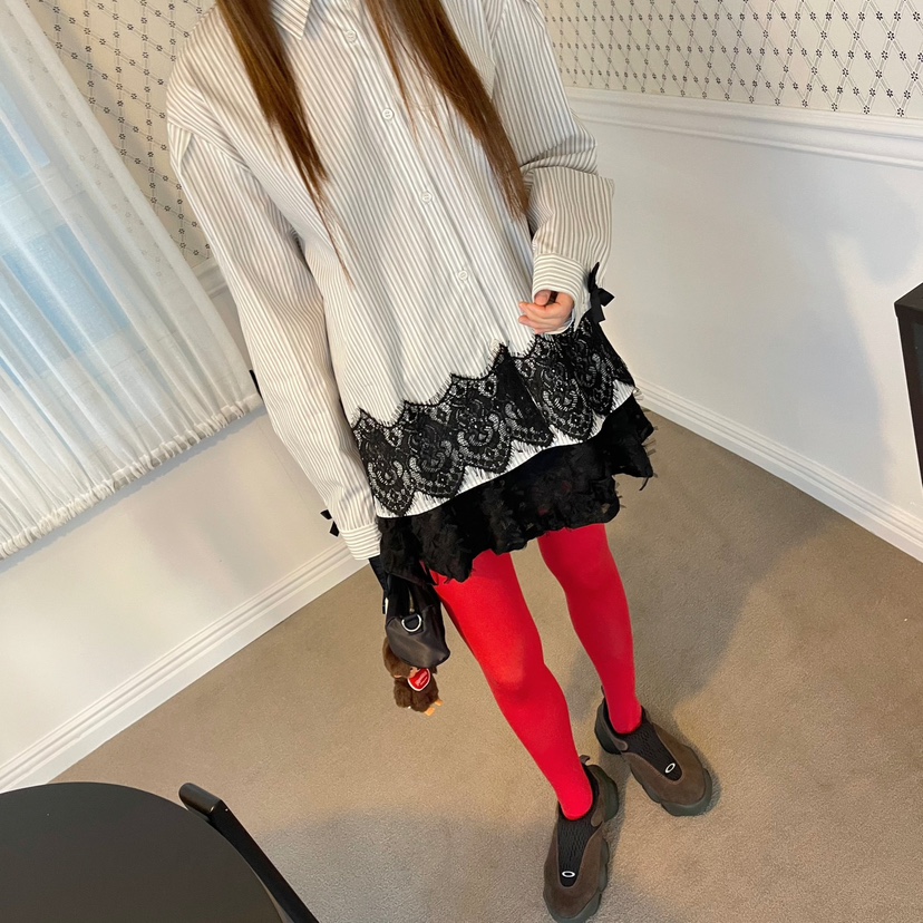 BOUTIQUE-L韓國直郵女裝新品推薦25春季25春夏真品襯衫蕾絲衫BOUTIQUE-L襯衫/蕾絲衫