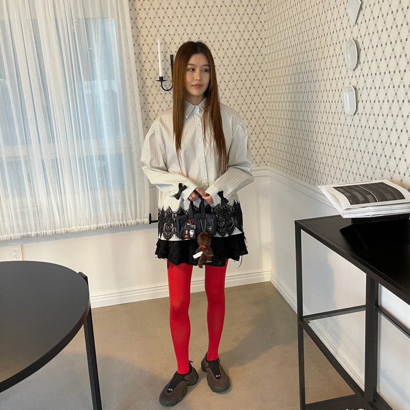 BOUTIQUE-L韓國直郵女裝新品推薦25春季25春夏真品襯衫蕾絲衫BOUTIQUE-L襯衫/蕾絲衫