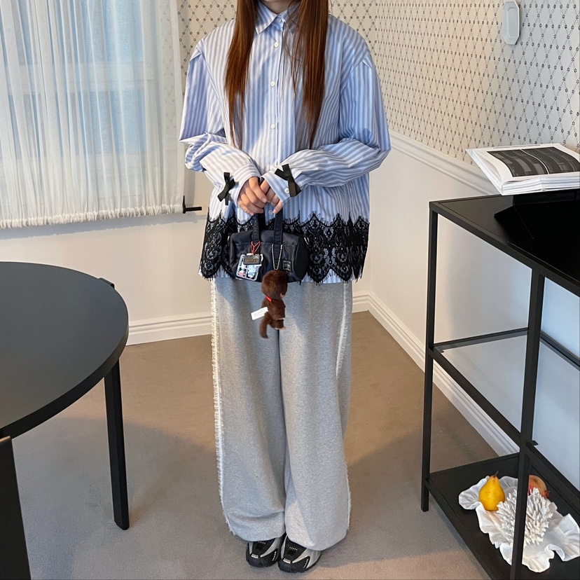 BOUTIQUE-L韓國直郵女裝新品推薦25春季25春夏真品襯衫蕾絲衫BOUTIQUE-L襯衫/蕾絲衫