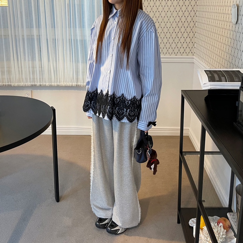 BOUTIQUE-L韓國直郵女裝新品推薦25春季25春夏真品襯衫蕾絲衫BOUTIQUE-L襯衫/蕾絲衫