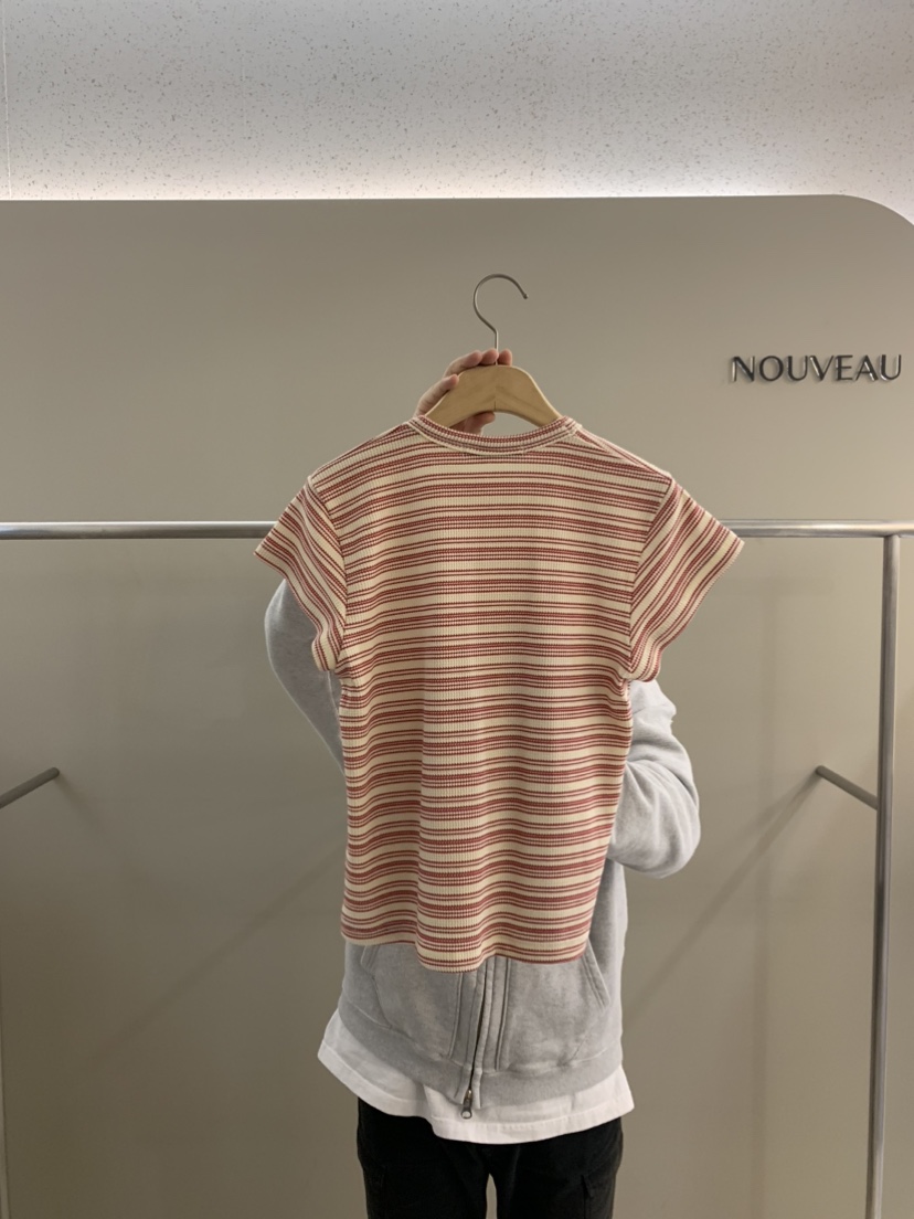 NOUVEAU韓國直郵女裝新款25春夏真品時尚人氣25春季職業T恤NOUVEAUT恤