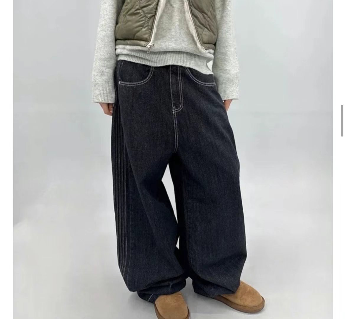 1one.chaser直郵韓國代購女裝新款25春季職業人氣休閑牛仔褲1one.chaser牛仔褲