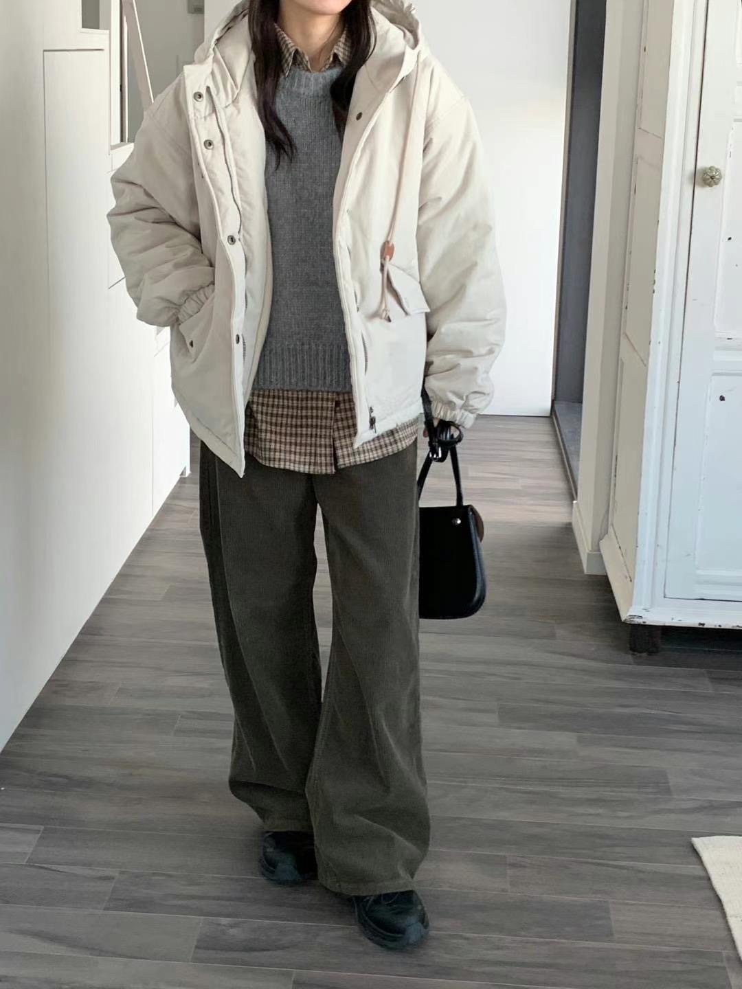GAMGAK韓國直郵東大門代購女裝新品職業真品25春夏短款棉服GAMGAK短款棉服