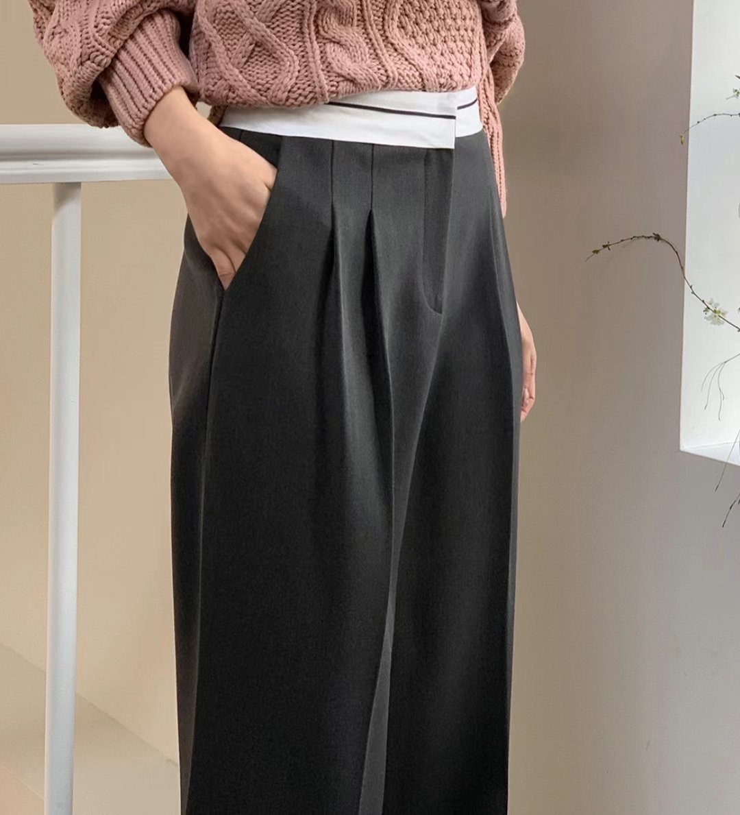 MARLY韓國直郵女裝新品休閑熱賣人氣25春季時尚職業推薦休閑褲MARLY休閑褲