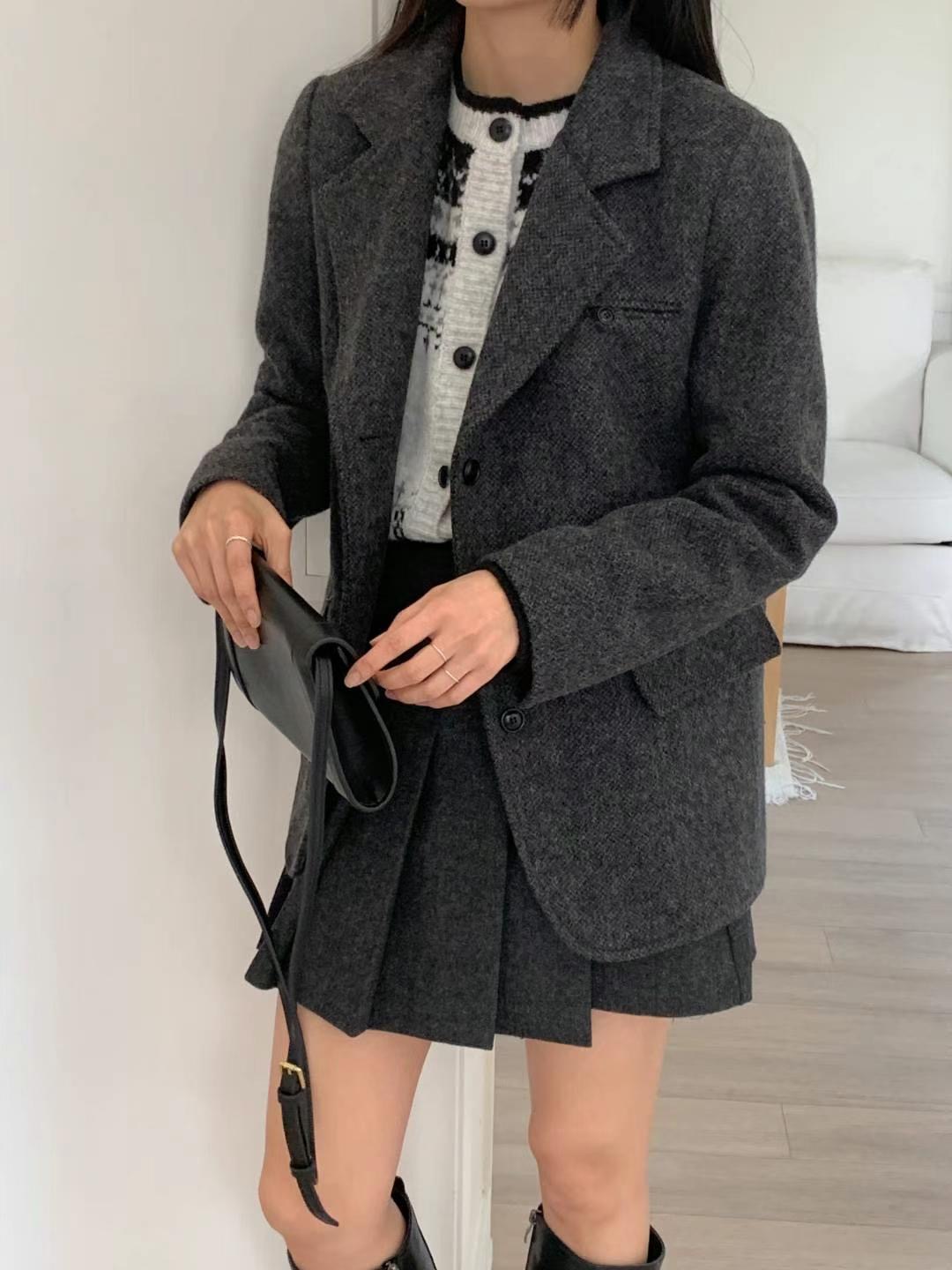 CHLEO GIRL-클레오걸-T韓國直郵東大門代購女裝新品職業短款大衣CHLEO GIRL短款大衣