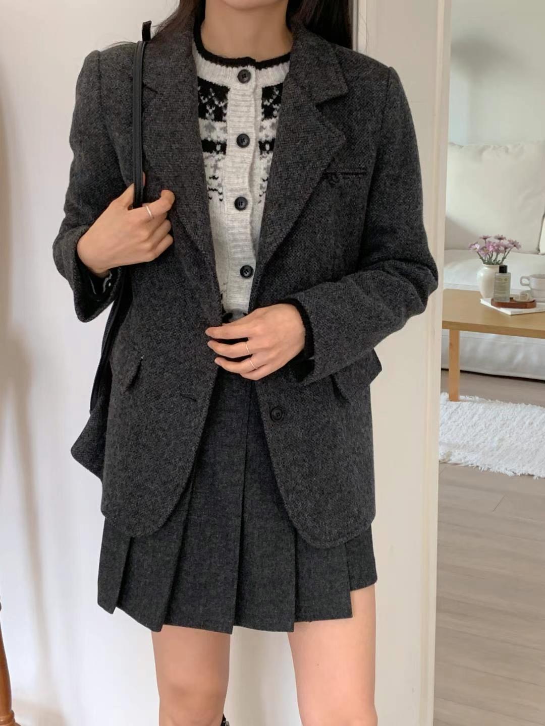 CHLEO GIRL-클레오걸-T韓國直郵東大門代購女裝新品職業短款大衣CHLEO GIRL短款大衣