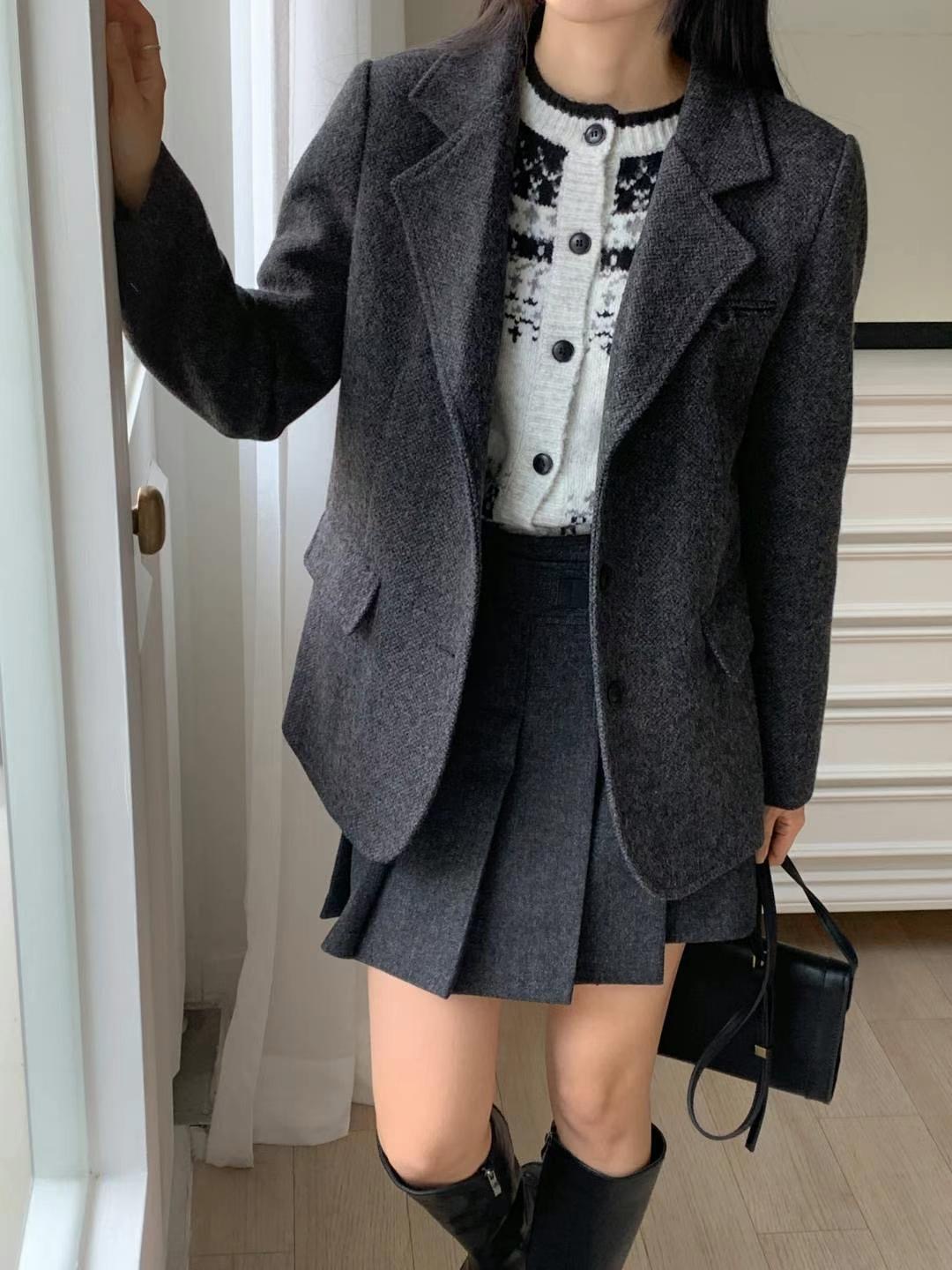 CHLEO GIRL-클레오걸-T韓國直郵東大門代購女裝新品職業短款大衣CHLEO GIRL短款大衣
