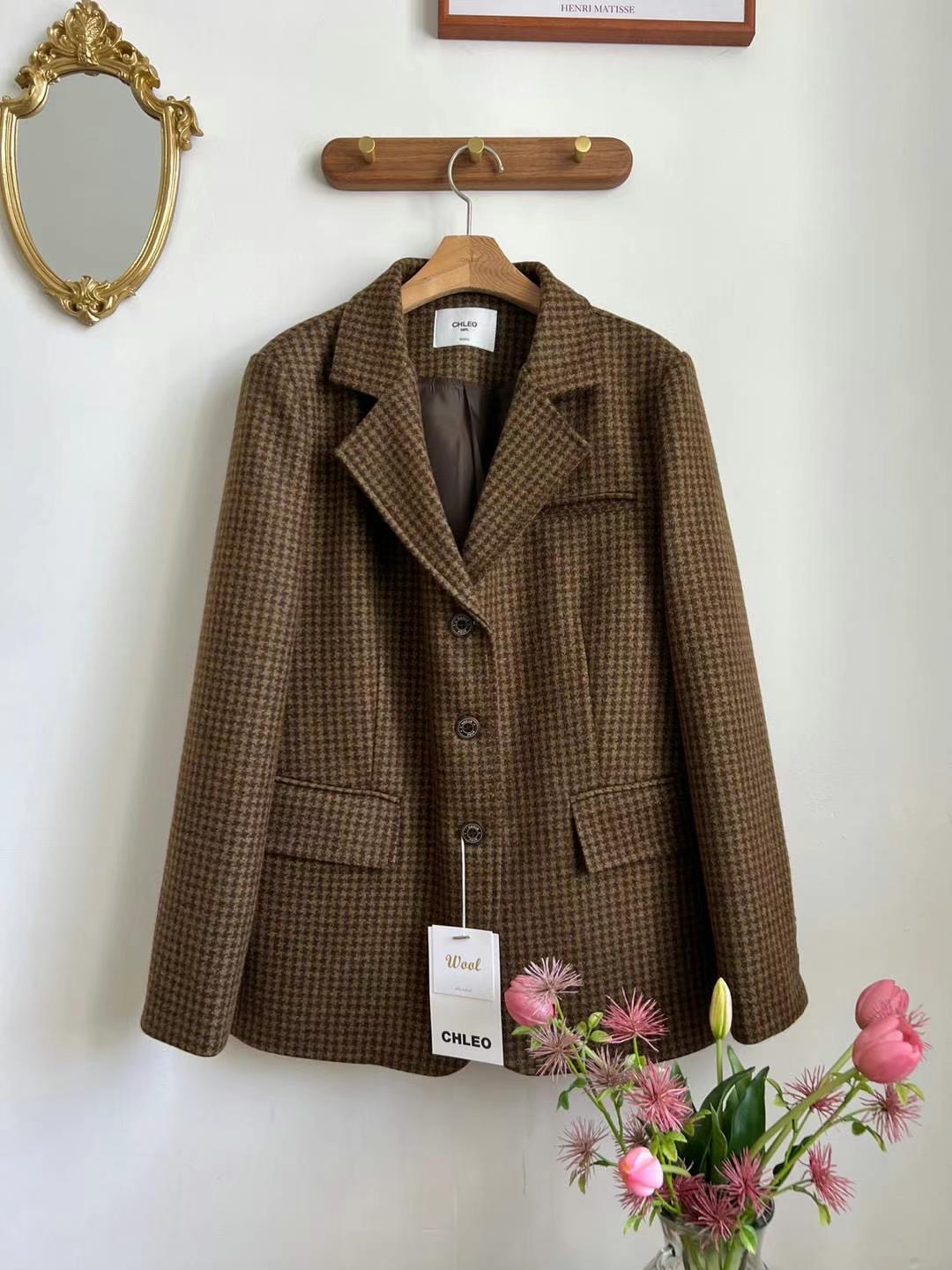 CHLEO GIRL-클레오걸-T韓國直郵女裝新品25春季短款大衣CHLEO GIRL短款大衣