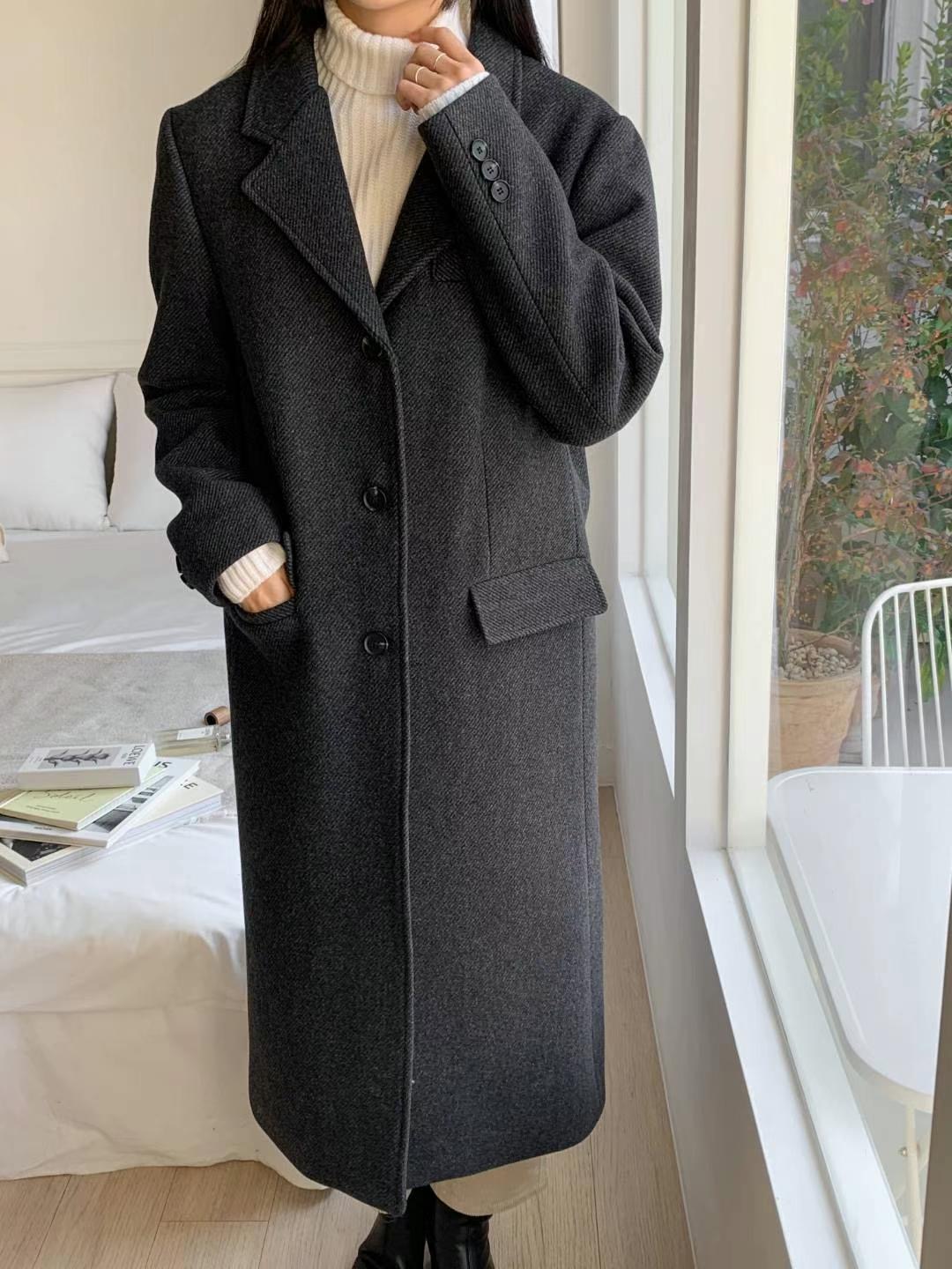 CHLEO GIRL-클레오걸-T韓國直郵東大門代購女裝新品熱賣中長款大衣CHLEO GIRL中長款大衣圖色2