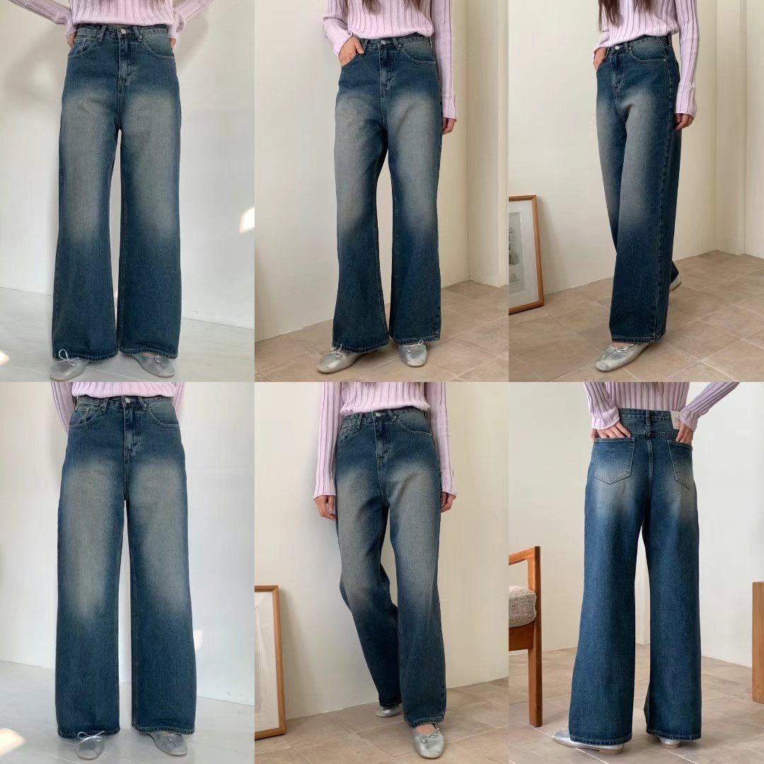 MISSJEAN韓國直郵東大門實拍女裝新品熱賣人氣25春季牛仔褲MISSJEAN牛仔褲