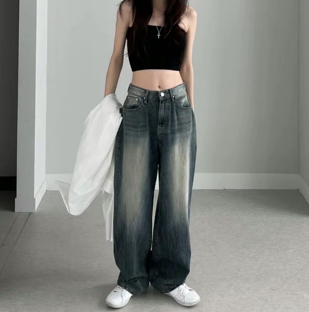JJIM直郵韓國代購女裝新款時尚休閑真品人氣推薦熱賣牛仔褲JJIM牛仔褲