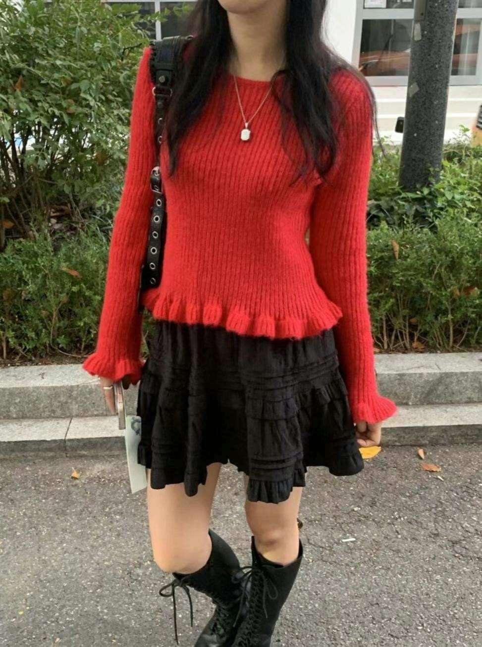ASKMEAQUESTION直郵韓國代購女裝新品人氣休閑推薦熱賣針織衫ASKMEAQUESTION針織衫