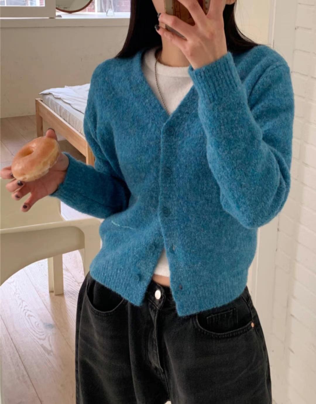 ASKMEAQUESTION直郵韓國代購女裝新款人氣熱賣職業真品針織衫ASKMEAQUESTION針織衫